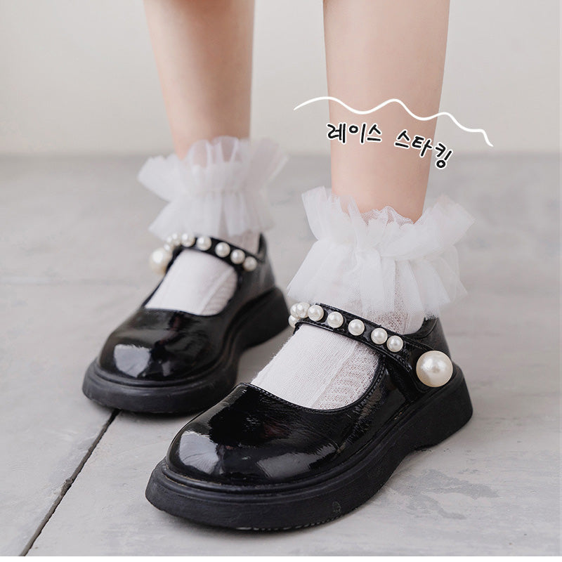 Girls Solid Color Accessories Socks
