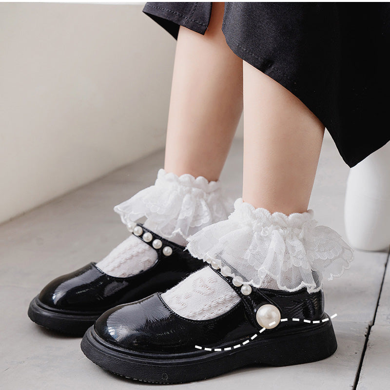 Girls Solid Color Accessories Socks