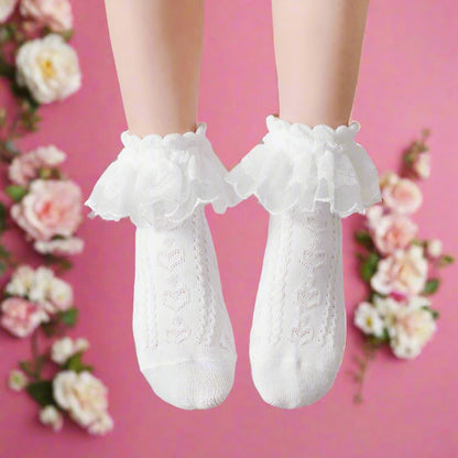 Girls Solid Color Accessories Socks