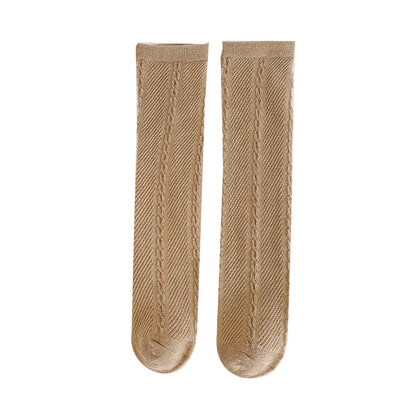 Girls Solid Color Accessories Socks