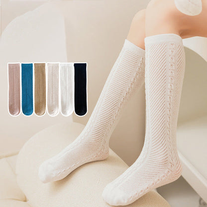 Girls Solid Color Accessories Socks