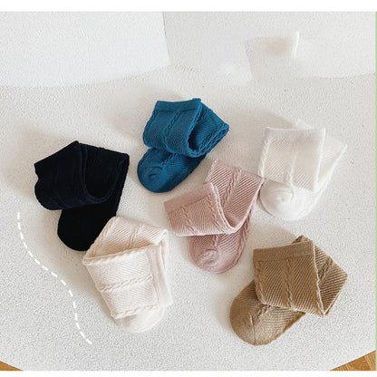 Girls Solid Color Accessories Socks