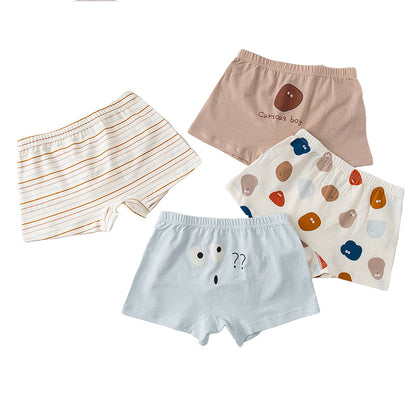 Baby Kid Boys Flower Fruit Animals Cartoon Print Underwears