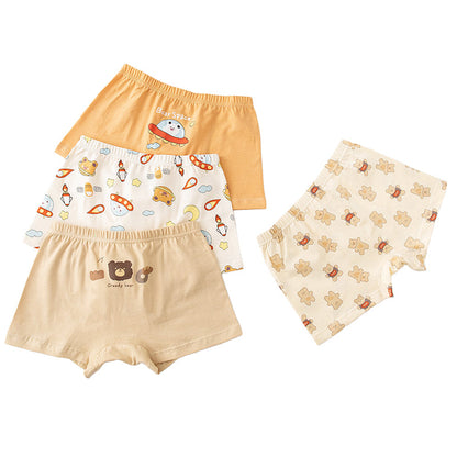 Baby Kid Boys Flower Fruit Animals Cartoon Print Underwears