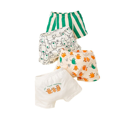 Baby Kid Boys Flower Fruit Animals Cartoon Print Underwears