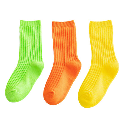 Baby Kid Unisex Solid Color Socks