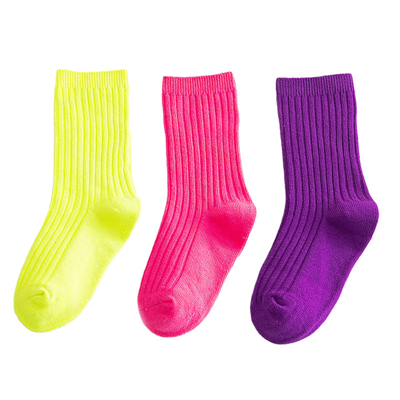 Baby Kid Unisex Solid Color Socks