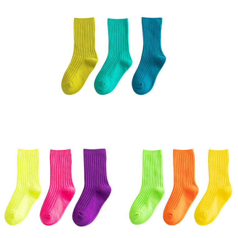 Baby Kid Unisex Solid Color Socks