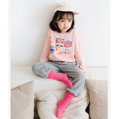 Baby Kid Unisex Solid Color Socks