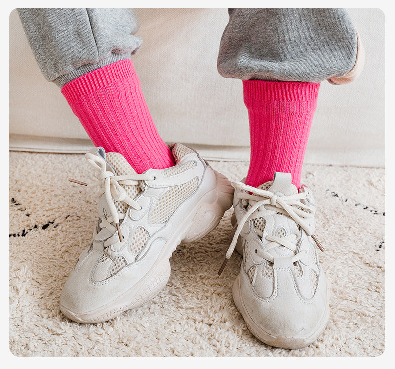 Baby Kid Unisex Solid Color Socks