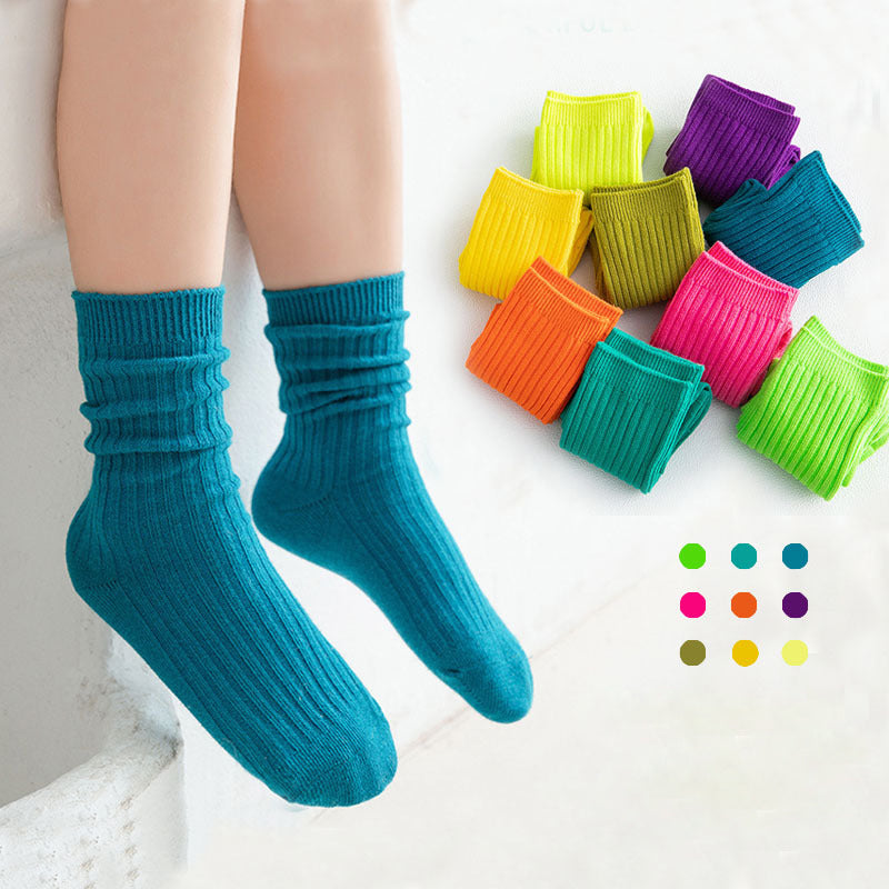 Baby Kid Unisex Solid Color Socks