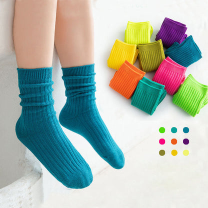 Baby Kid Unisex Solid Color Socks