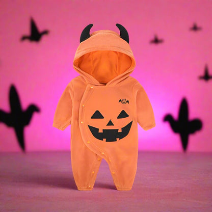 Baby Unisex Cartoon Embroidered Halloween Jumpsuits