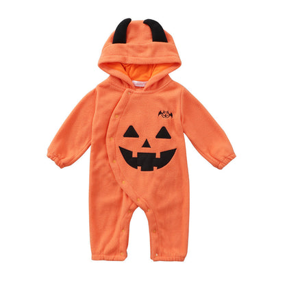 Baby Unisex Cartoon Embroidered Halloween Jumpsuits