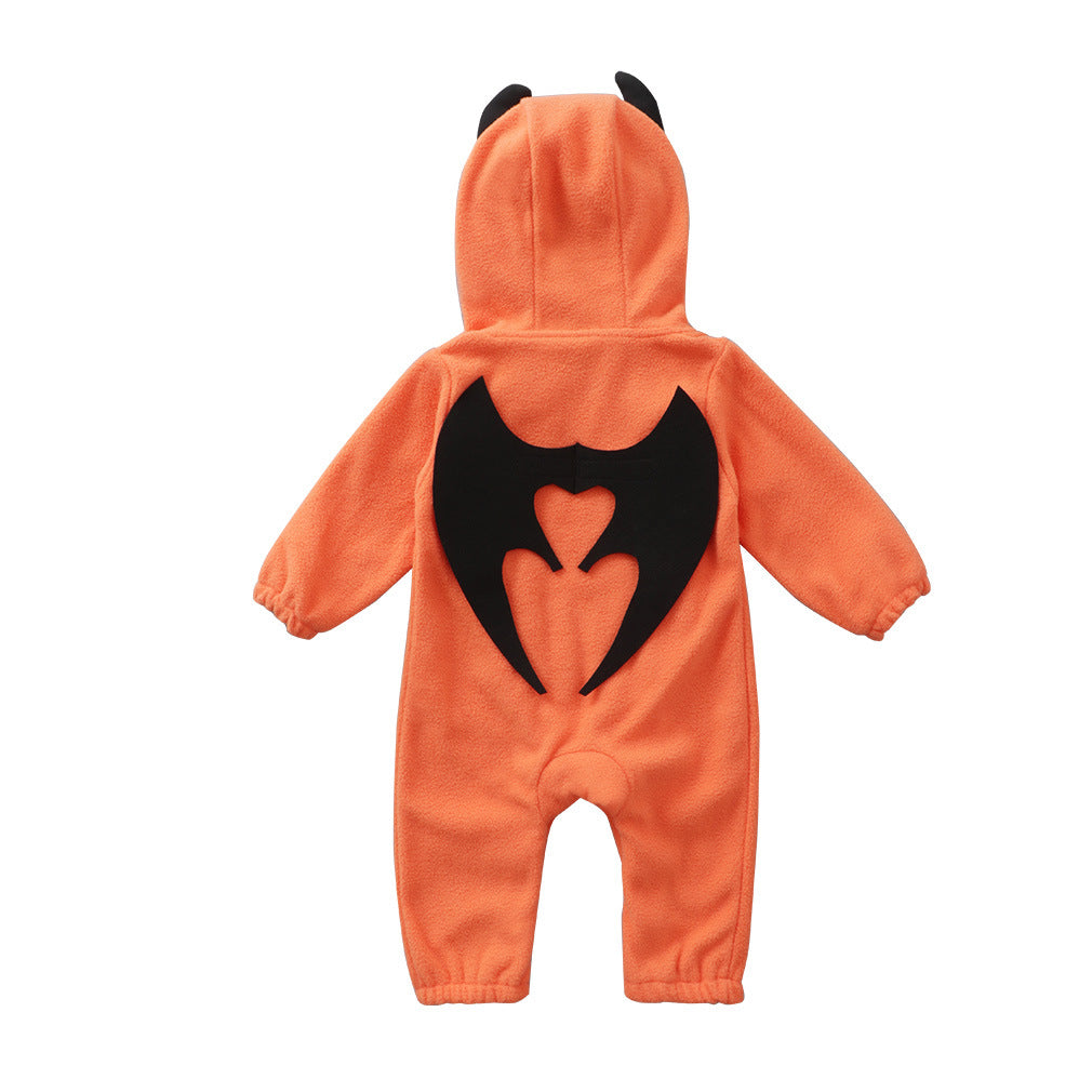 Baby Unisex Cartoon Embroidered Halloween Jumpsuits