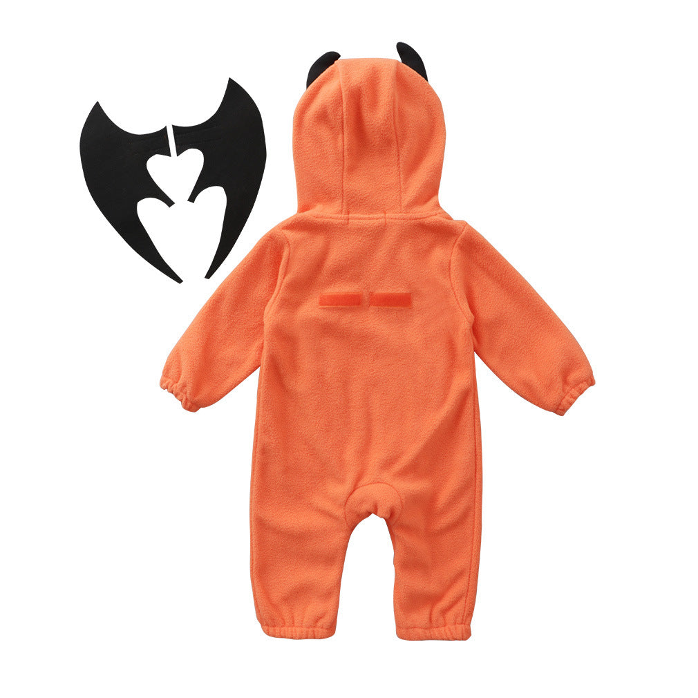 Baby Unisex Cartoon Embroidered Halloween Jumpsuits