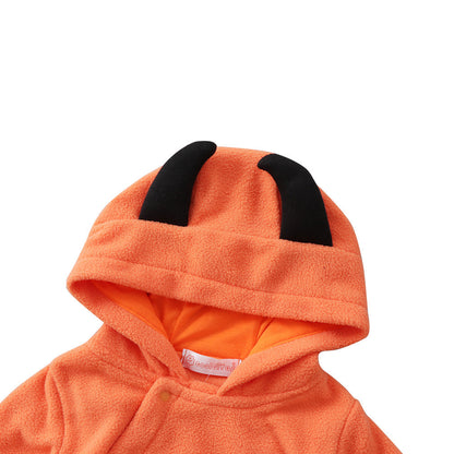 Baby Unisex Cartoon Embroidered Halloween Jumpsuits
