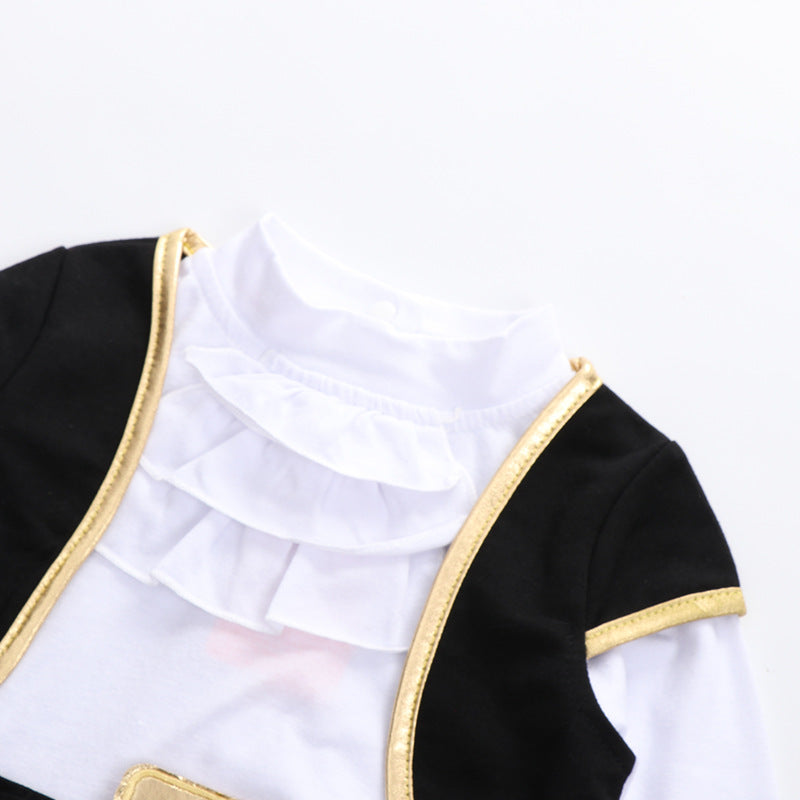 Baby Boys Striped Color-blocking Halloween Jumpsuits