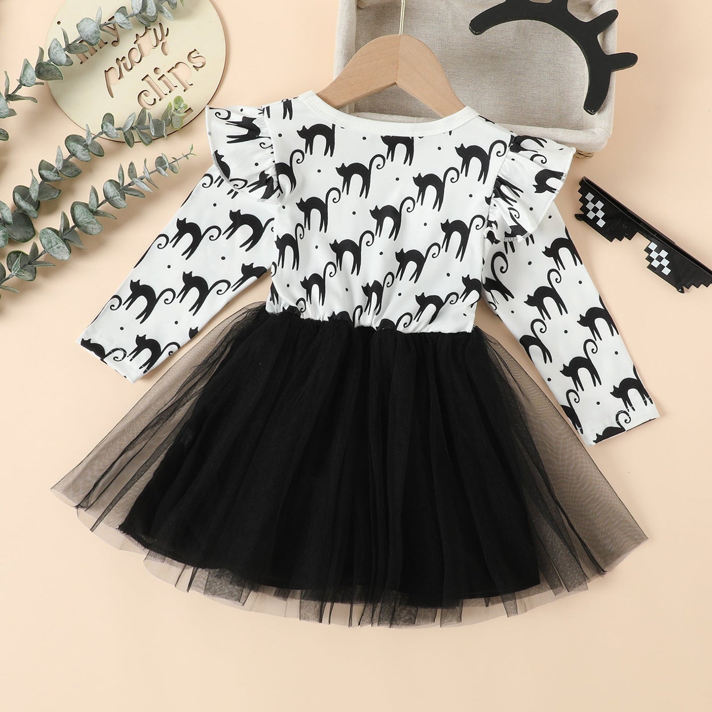 Baby Kid Girls Animals Cartoon Print Halloween Dresses