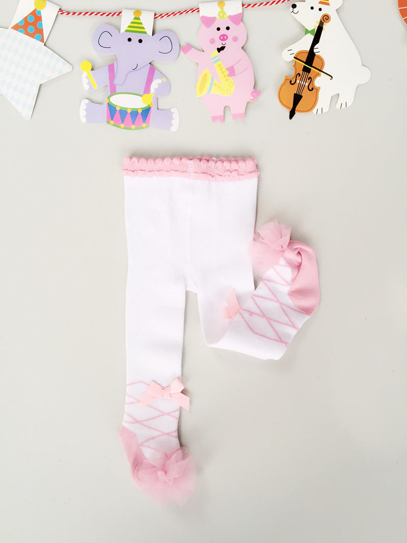 Baby Kid Girls Bow Print Leggings Accessories Socks