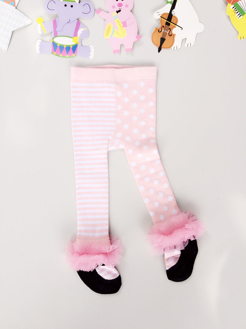 Baby Kid Girls Striped Polka dots Print Accessories Socks