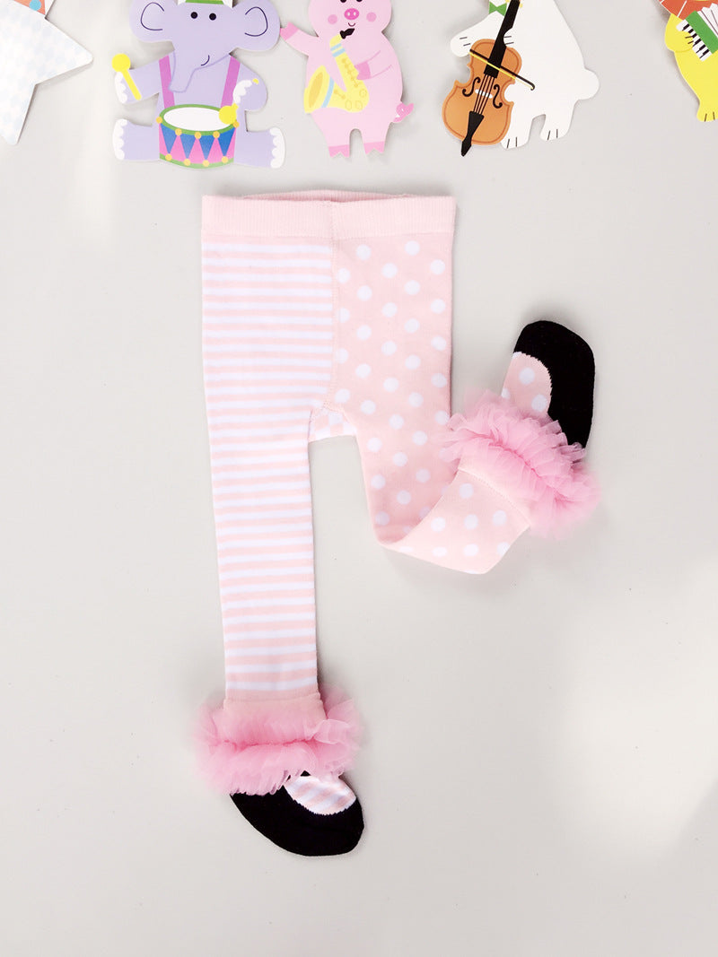 Baby Kid Girls Striped Polka dots Print Accessories Socks