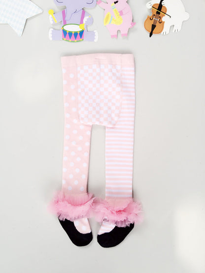 Baby Kid Girls Striped Polka dots Print Accessories Socks