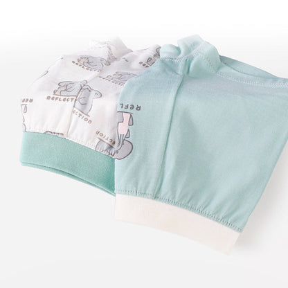 4 Pieces Baby Kid Boys Striped Cartoon Plant Underwears