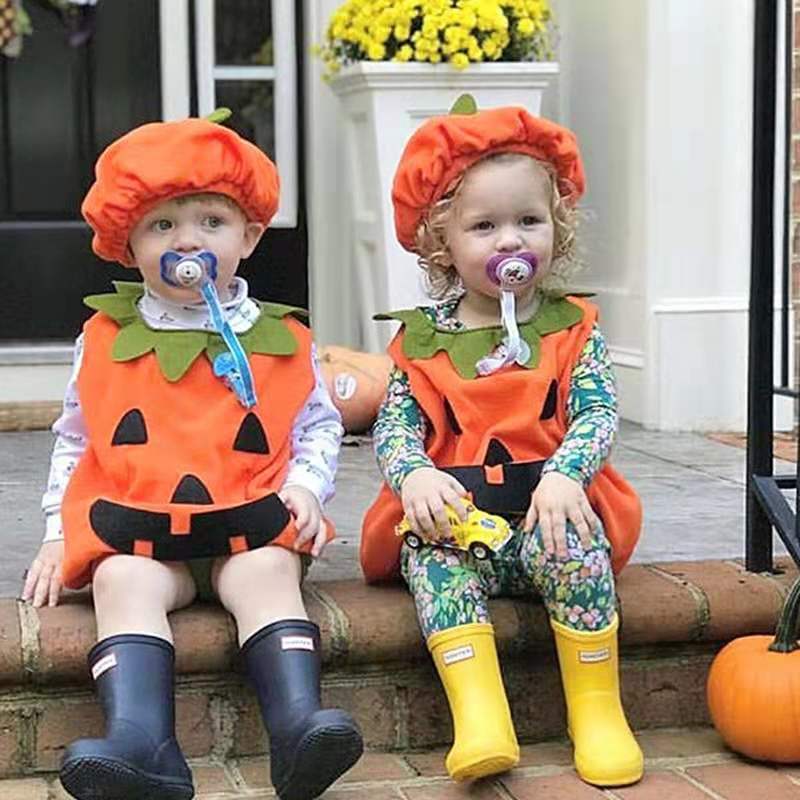 Baby Kid Unisex Print Halloween Rompers Hats Wholesale 22072695