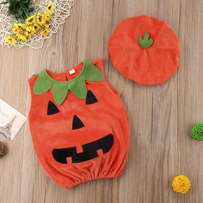 Baby Kid Unisex Print Halloween Rompers Hats Wholesale 22072695