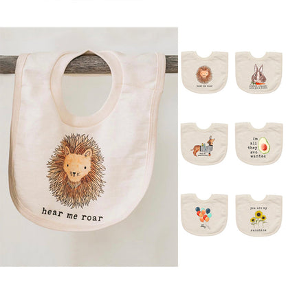 Unisex Letters Animals Print Baby Bibs Wholesale