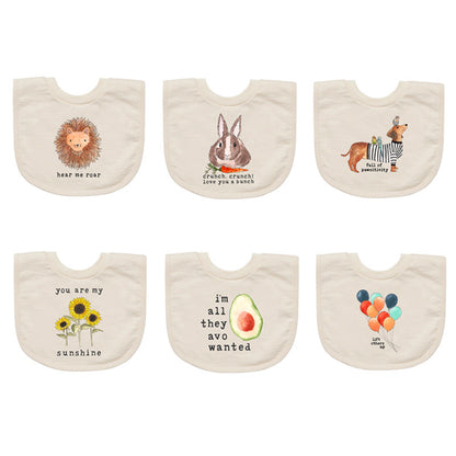 Unisex Letters Animals Print Baby Bibs Wholesale