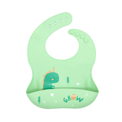 Baby Unisex Dinosaur Cartoon Print Baby Bibs