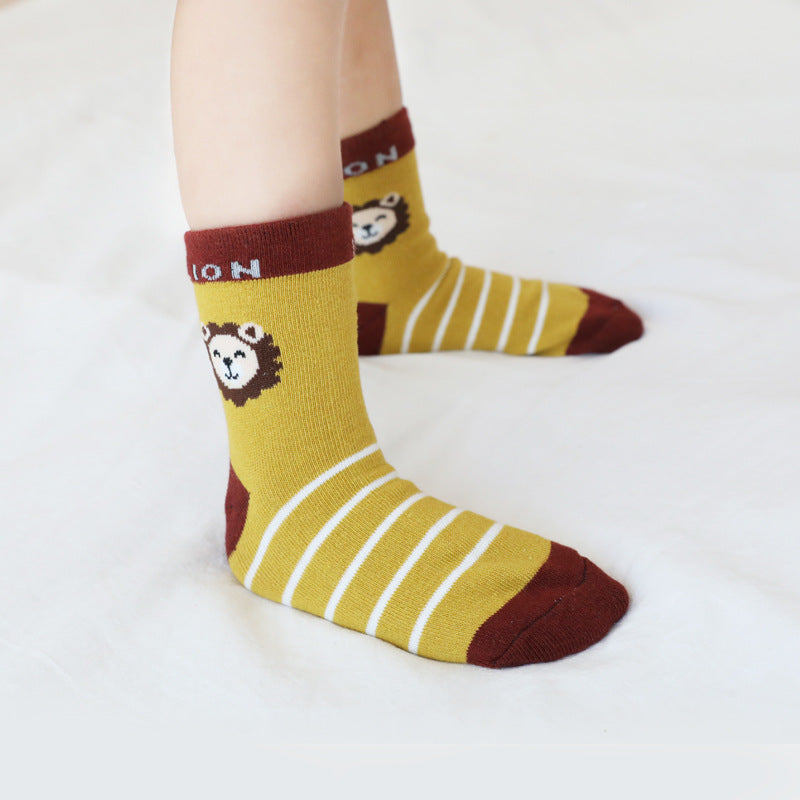 5 Pairs Baby Kid Unisex Cartoon Socks
