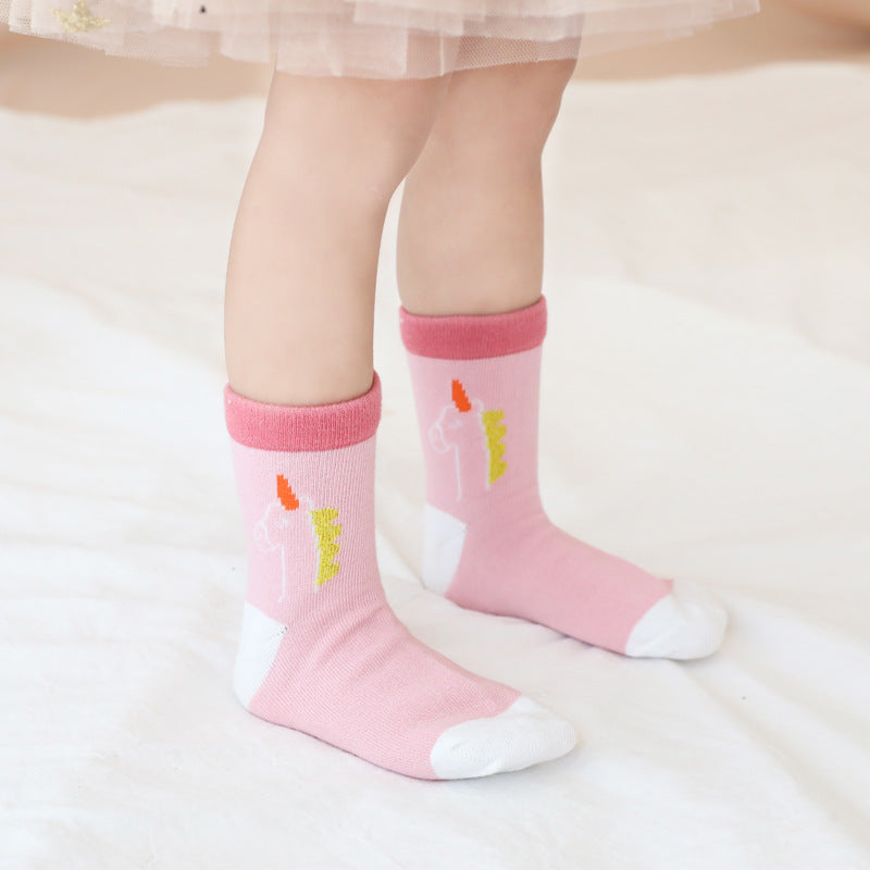 5 Pairs Baby Kid Unisex Cartoon Socks