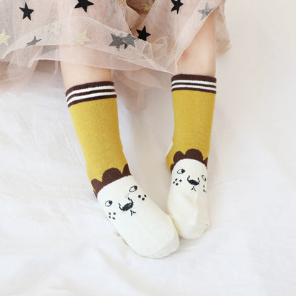 5 Pairs Baby Kid Unisex Cartoon Socks