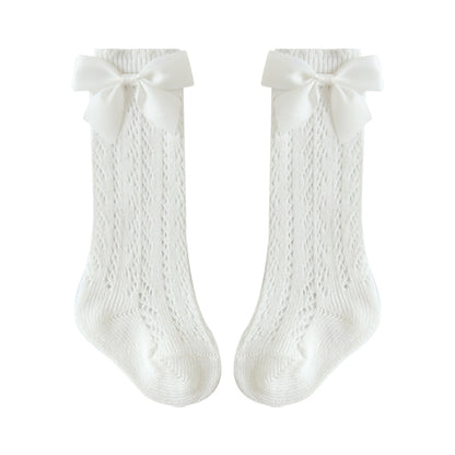 Girls Solid Color Bow Accessories Socks Wholesale 220831111