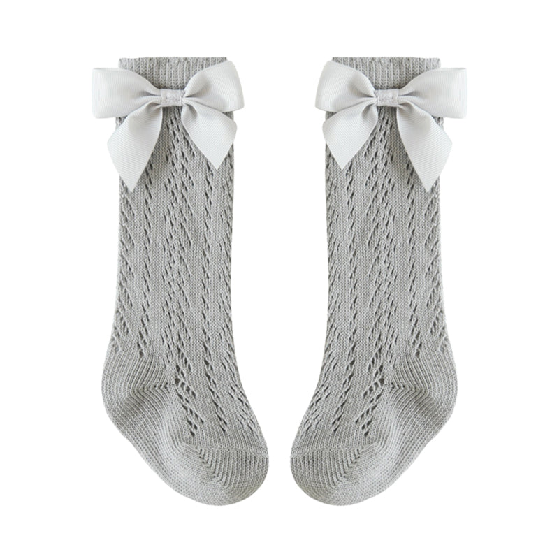 Girls Solid Color Bow Accessories Socks Wholesale 220831111