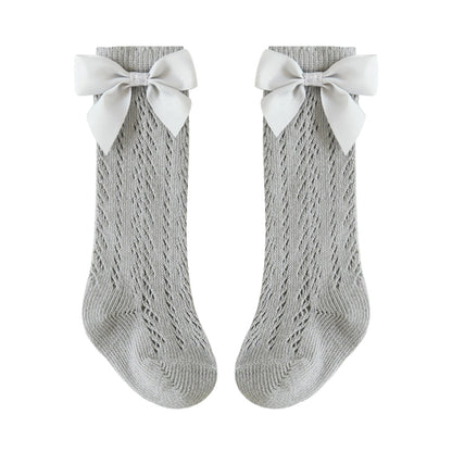 Girls Solid Color Bow Accessories Socks Wholesale 220831111