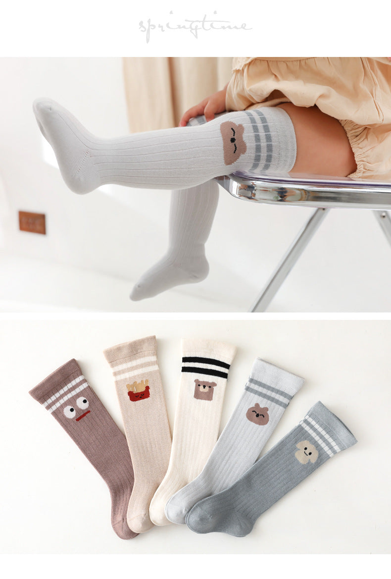 Unisex Striped Cartoon Accessories Socks