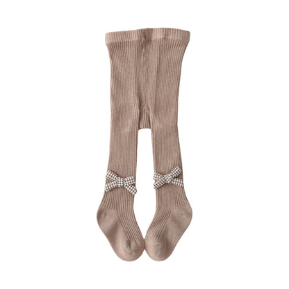 Baby Kid Girls Bow Muslin&Ribbed Accessories Socks Wholesale 220831176