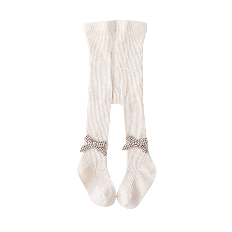 Baby Kid Girls Bow Muslin&Ribbed Accessories Socks Wholesale 220831176