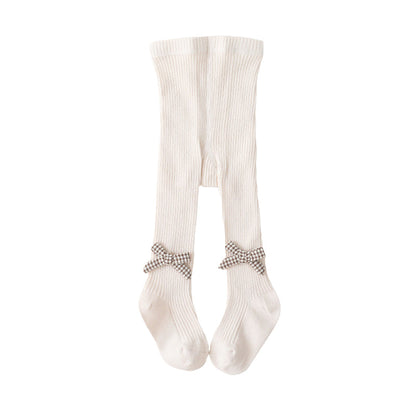 Baby Kid Girls Bow Muslin&Ribbed Accessories Socks Wholesale 220831176