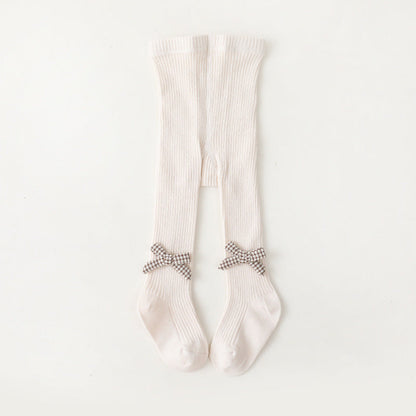 Baby Kid Girls Bow Muslin&Ribbed Accessories Socks Wholesale 220831176