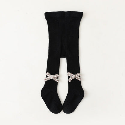 Baby Kid Girls Bow Muslin&Ribbed Accessories Socks Wholesale 220831176
