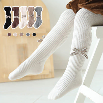 Baby Kid Girls Bow Muslin&Ribbed Accessories Socks Wholesale 220831176