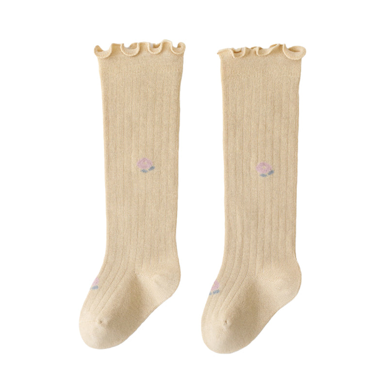 Girls Flower Print Accessories Socks