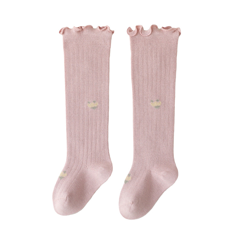 Girls Flower Print Accessories Socks