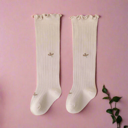 Girls Flower Print Accessories Socks