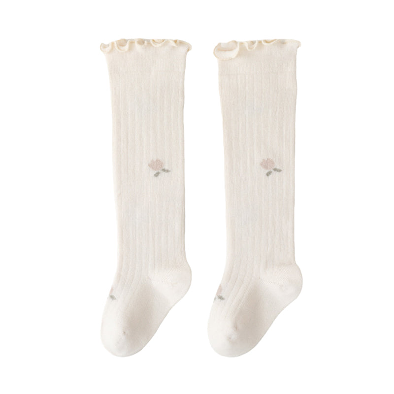Girls Flower Print Accessories Socks
